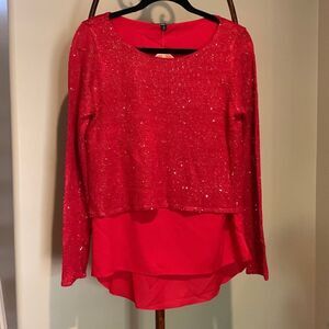 Red Glittery Sweater 